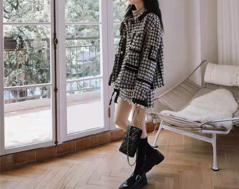 转卖气质名媛毛呢小香风套装裙女春秋冬202...