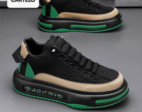 卡帝乐鳄鱼鞋子男春季潮流百搭运动休闲鞋男士...