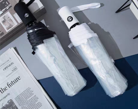 转卖16骨全自动透明雨伞长柄大号双人女网红...