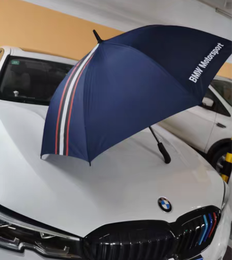 包邮宝马BMW4s店长柄直杆伞全自动防晒防...