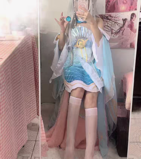 包邮王者荣耀cos服 西施新皮肤游龙清影全...