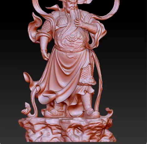 包邮武圣关公泥塑扫描文件Zbrush文件o...