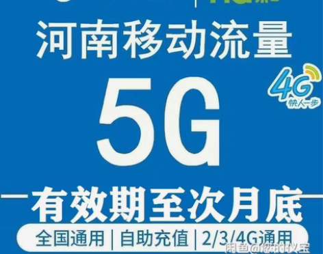 包邮河南移动月包 5g流量，省内流量通用 ...