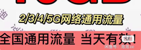 包邮 陕西移动流量 10GB，日包（24小...