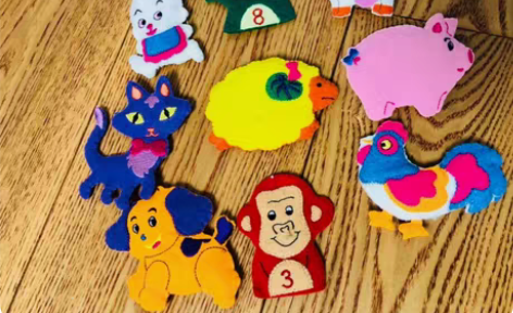 包邮妈妈手工缝制的不织布儿童摄影道具,也适...