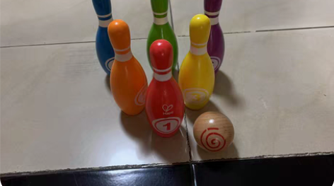 hape木质保龄球 8成新??轻微使用痕迹...