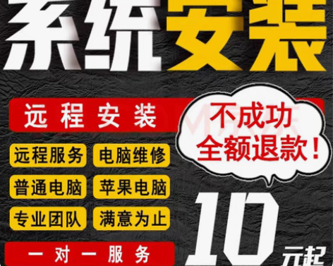包邮远程安装电脑系统重装在线重做苹果mac...