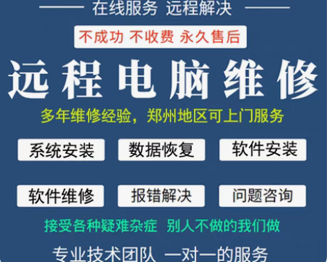 包邮远程电脑维修，系统安装，软件调试，电脑...