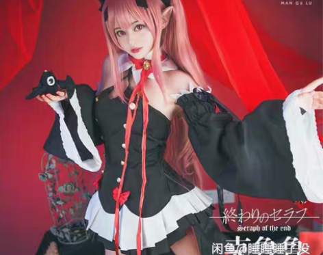 包邮克鲁鲁cos服M码大全套 假毛?头饰（...