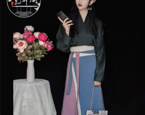 包邮云钟阁汉服宋制三件套直领对襟飞机袖 墨...