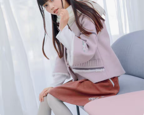 转卖徐娇织羽集原创日常汉元素服 毛呢厚款外...
