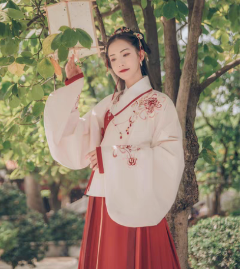 包邮汉尚华莲芙蓉月m码明制汉服交领袄全新仅...