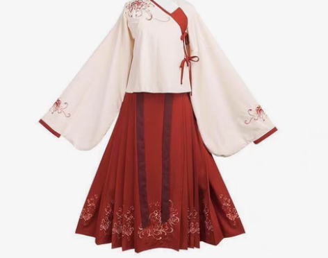 包邮原创正品秋冬季彼岸花马面裙汉服女中国风...