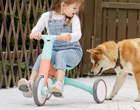 转卖Hape二合一儿童平衡车踏行车三轮车宝...