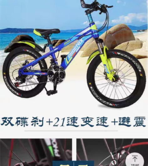 凤凰中大童山地越野自行车，9成新颜色款式如...