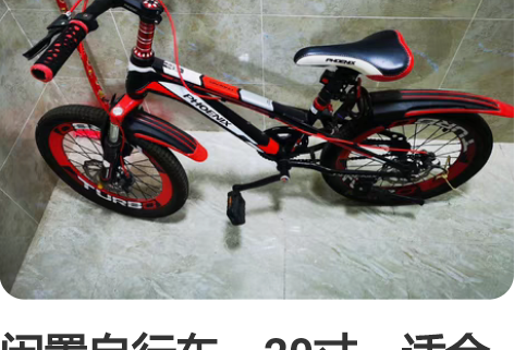闲置自行车，20寸，适合8岁到12岁小孩骑...