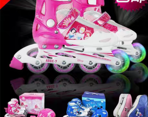 转卖几乎全新 Disney/迪士尼儿童溜冰...