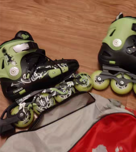 转卖美洲狮溜冰鞋成人花式滑冰平花鞋直排轮旱...