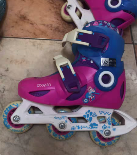 迪卡侬oxelo轮滑鞋，可调节16.5-1...