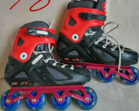 迪卡侬儿童溜冰滑冰轮滑二手滑冰鞋38/39...