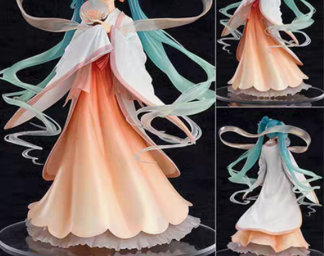转卖中秋初音未来手办樱花和服美少女可爱模型...