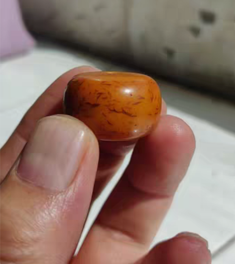 包邮藏传 半透老合成老仿蜜蜡 比较少见的半...