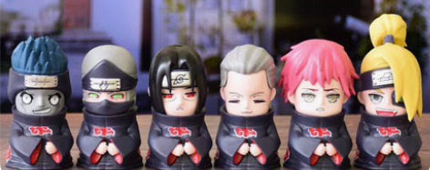 包邮Q版12款特价火影忍者手办 掌心晓组织...