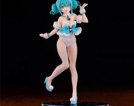 包邮兔女郎初音未来手办景品和服雪盲盒周边赛...