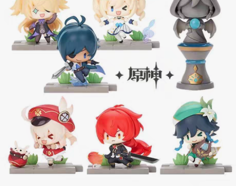 包邮原神蒙德战场英姿手办周边盲盒可莉温迪玩...