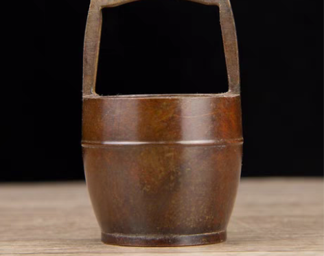 包邮特惠！复古紫铜色小水桶家居摆件铜 【规...