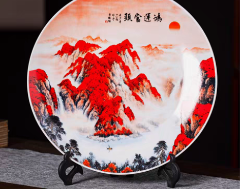 包邮景德镇中式摆件客厅玄关家居装饰陶瓷创意...