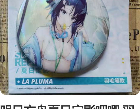 明日方舟夏日定影吧唧 羽毛笔有2，25r/...