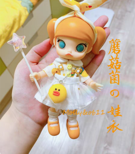 包邮ob11可穿 molly  娃衣 小黄...