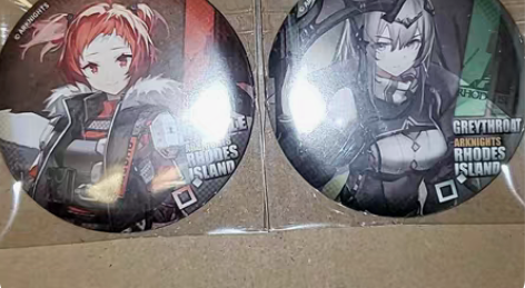 明日方舟吧唧亚克力杂盘 寒芒克洛丝吧唧一对...