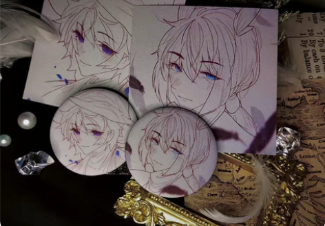 光遇巫师白鸟周边 吧唧方卡都是各2 吧唧4...