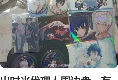 出时光代理人周边盘,有官谷和同人,标价直拍...