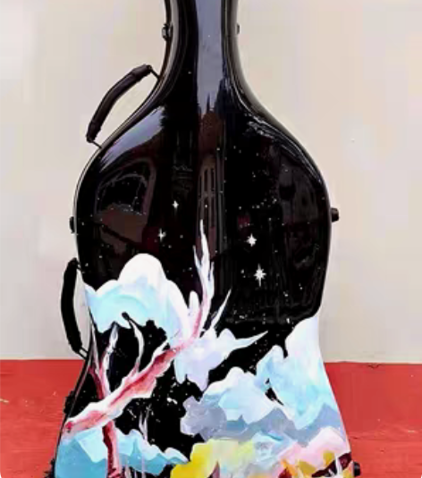 包邮特价出一个独一无二手绘琴盒，全新！ 3...