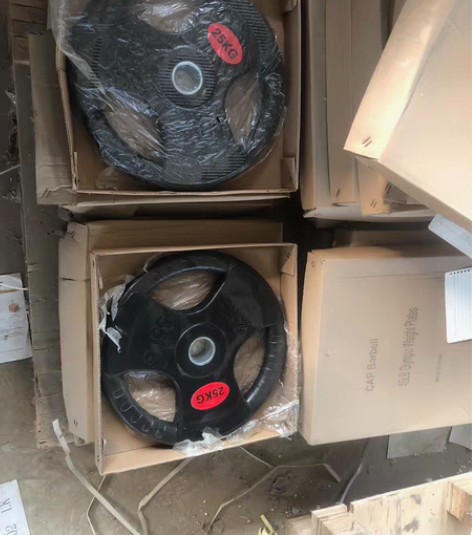 包邮#开工摸鱼 杠铃片三孔包胶330包邮偏...