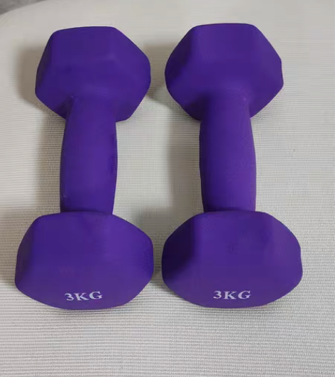 3kg铸铁浸胶哑铃 包胶哑铃一对 感兴趣的...