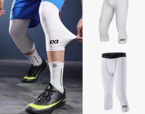 3v3篮球紧身裤运动训练长裤男七分健身速干...