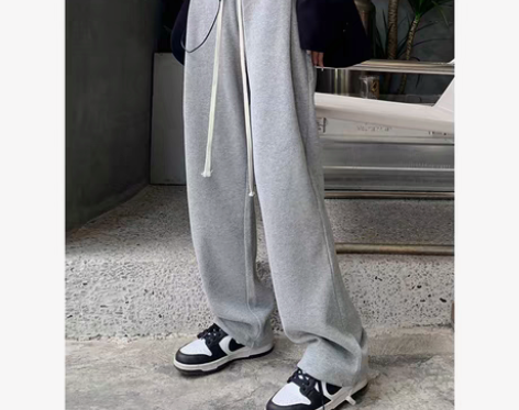 转卖HUILIULIU 灰色运动裤女春秋宽...