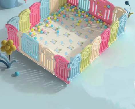 九成新嘟比宝宝围栏18+2片， 尺寸约 长...