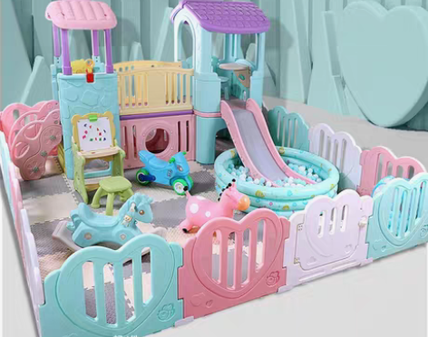 转卖方熊滑滑梯室内家用儿童小型家庭游乐场宝...