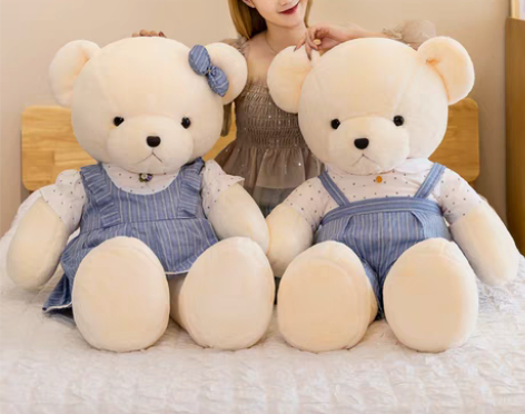 转卖【狂欢价】压床娃娃一对结婚泰迪熊情侣抱...