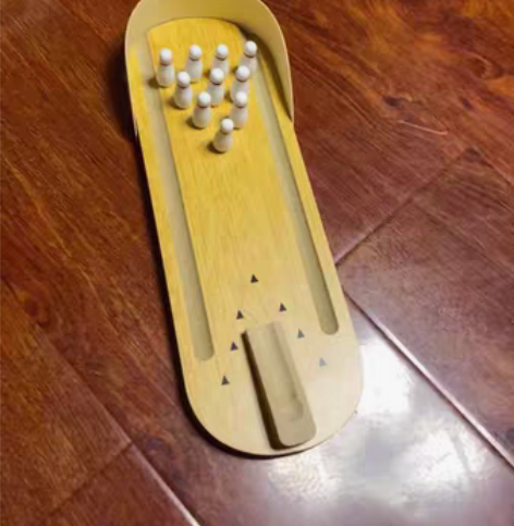 迷你桌面木质保龄球成人聚会解压游戏玩具儿童...