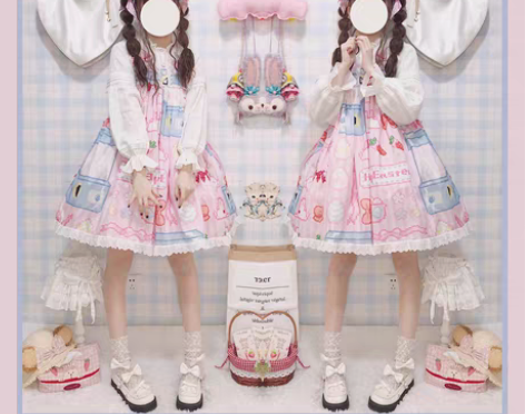 转卖【兜糖Lolita】兔兔扭蛋机jsk尾...