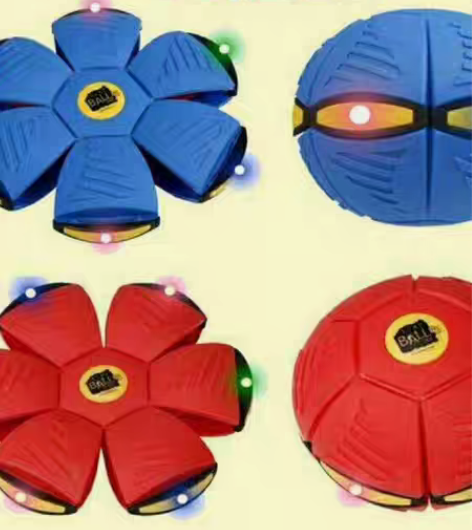 包邮网红同款解压发光魔幻儿童飞碟球飞盘球脚...