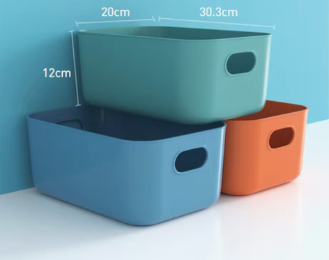 转卖桌面收纳盒化妆品杂物零食收纳筐厨房整理...