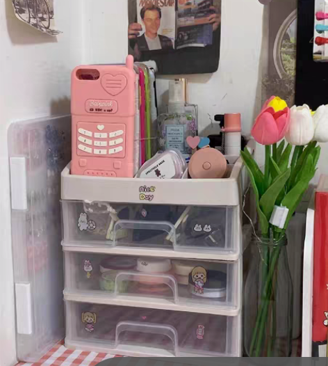 包邮【仅剩9套】仅剩9套桌面收纳盒透明抽屉...