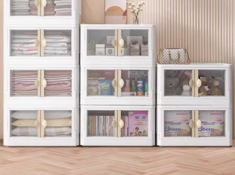 包邮【全新包邮】双开门收纳箱塑料衣柜玩具可...